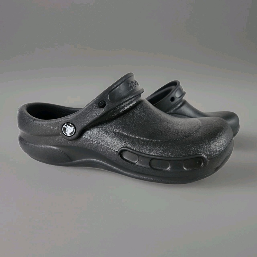 Crocs Bistro Black Slip Resistant Work Clogs Shoes Men's 10 / Women's 12 EUC